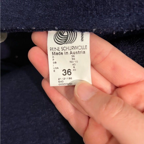 Vintage Geiger Collections Austria Wool Coat Navy Jacket - Picture 8 of 9